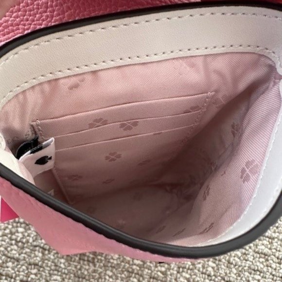KATE SPADE Bradley North/South Leather Phone Crossbody-Rococo Pink - NWT - Picture 7 of 8